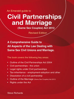 cover image of Civil Partnerships and Same Sex marriage